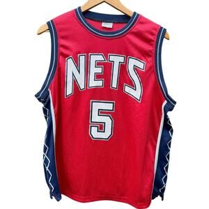 Jason Kidd New Jersey Brooklyn Nets NBA Promo red basketball jersey Size Large?